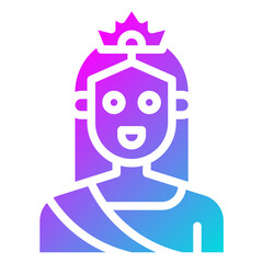 Queen Vector Icon Design Illustration