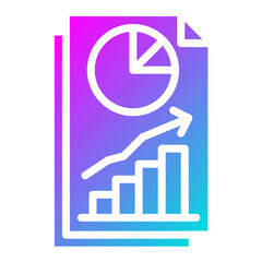 Finance Chart Vector Icon Design Illustration