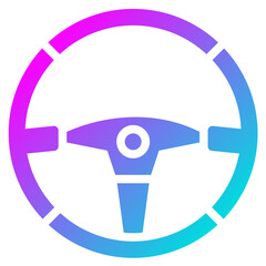 Obraz premium Steering wheel Vector Icon Design Illustration