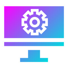 Computer Settings Vector Icon Design Illustration