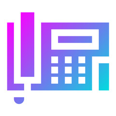 Landline Vector Icon Design Illustration