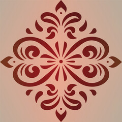 Vintage floral damask ornate design