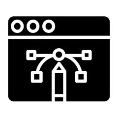 Solid Web Pen tool icon
