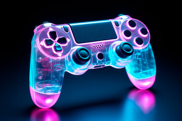 Neon game controller or joystick for game console