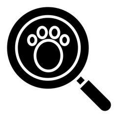 Solid Footprint search icon