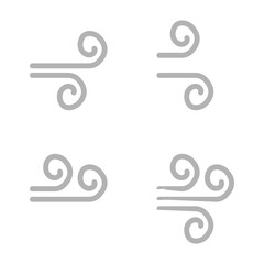 wind icon on a white background, vector illustration