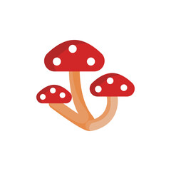 fly agaric icon on a white background, vector illustration