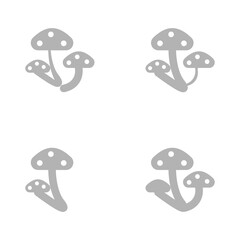 fly agaric icon on a white background, vector illustration