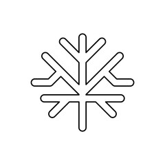 snowflake icon on a white background, vector illustration