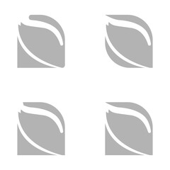 tree leaves icon on a white background, vector illustration
