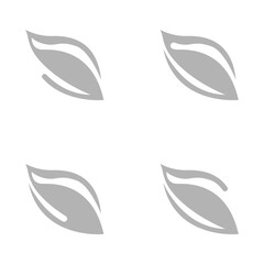 tree leaves icon on a white background, vector illustration