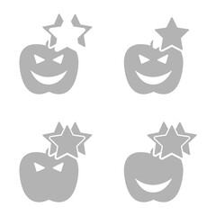 Fototapeta premium pumpkin jack icon on white background, vector illustration
