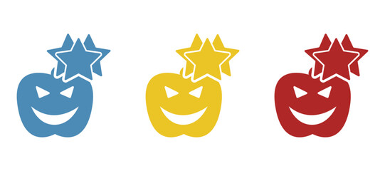 pumpkin jack icon on white background, vector illustration