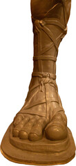 A big Iron foot on transparent background, high res PNG, basically just a big iron foot.