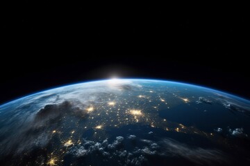 The earth at night as seen from space - obrazy, fototapety, plakaty