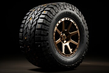 Obraz premium car wheel and tire