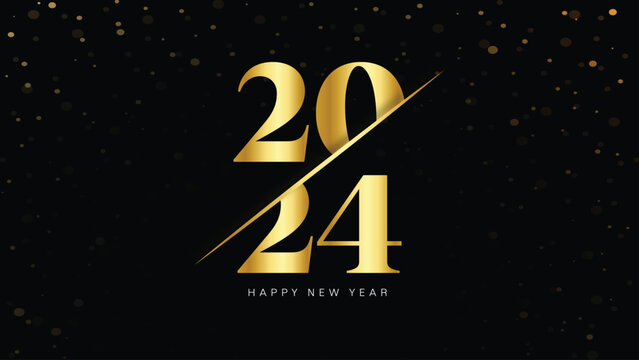 Free Vector Happy New Year 2024 Background
