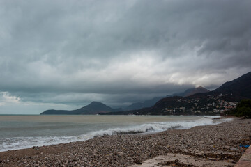 The thunderstorm over Bar, Montenegro