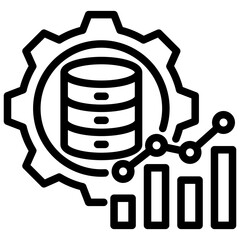 Atatistical Adjustmnet Data Outline Icon