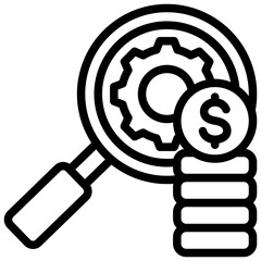 Survey Cost Outline Icon