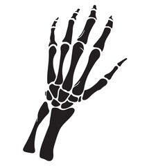 Hand skeleton, hand bones. Modern, Creative, fantasy vector flat design image illustration 