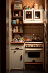 Fototapeta premium Cozy and Rustic Small Kitchen