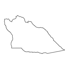 Cuando Cubango province map, administrative division of Angola.
