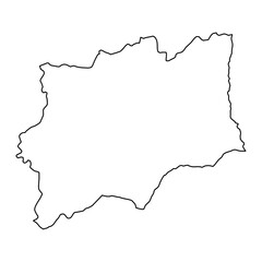 Huila province map, administrative division of Angola.