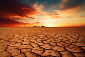 Crack orange dirt ground heat dry drought desert sky hot earth arid