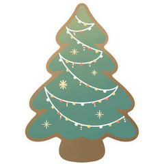 Pine tree cookie