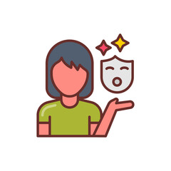 Actor icon in vector. Illustration