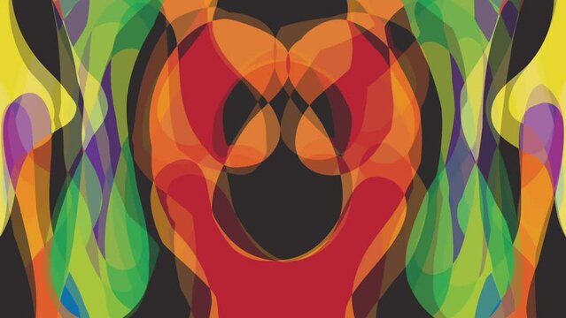 Abstract psychedelic groovy background animation video