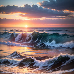 Fototapeta premium sunset over the sea