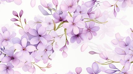delicate purple flowers background watercolor