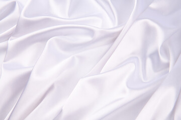 close up of white silk textured cloth background