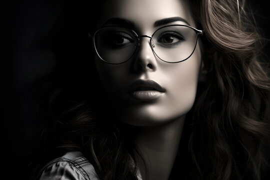 Frau mit Brille - Portrait - Brillenmodel