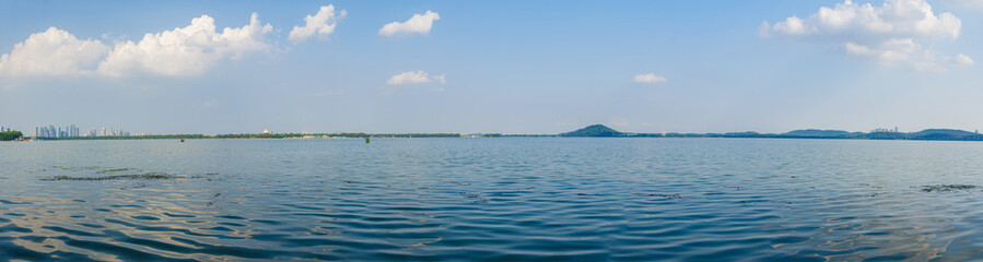 Summer natural scenery of Wuhan East Lake Scenic Area