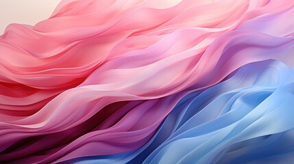Obraz premium Sweet candy colors abstract a vibrant, flowing fabric in pink, orange, and blue hues background