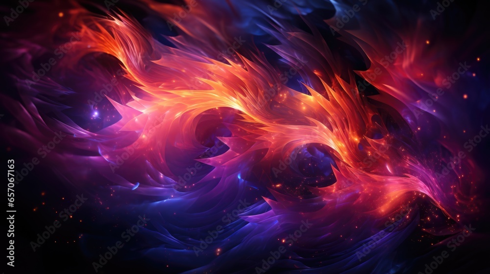 Canvas Prints 3d colorful background wallpaper fenix colorful cosmic abstract art with a celestial theme
