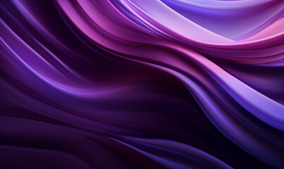 Fototapeta premium Purple Silk Waves, Generative AI