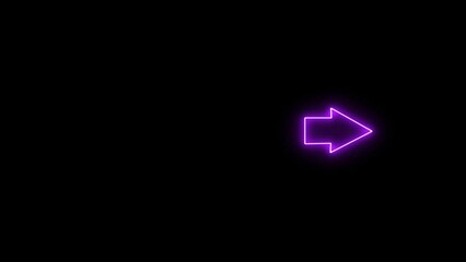 abstract glowing neon arrow animation 4k 