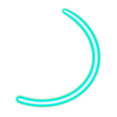 geometric semicircle glowing desktop icon, neon geometric semicircle sticker, neon figure, glowing figure, neon geometrical figures 