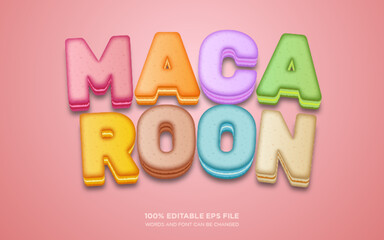 Macaroons 3D text style effect