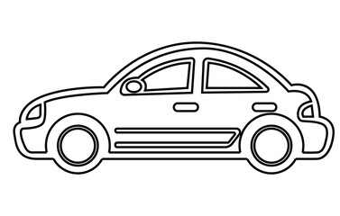 Vehicle Car Outline. Vehicle car Outline vector illustration.