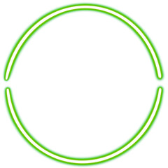 glowing circle desktop icon, neon frame sticker, neon figure, glowing figure, neon geometrical figures 