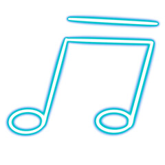 notes, sounds music glowing desktop icon, neon sticker, neon notes, sounds music figure, glowing figure, neon geometrical figures 