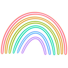 Naklejka premium neon rainbow glowing desktop png icon, neon sticker, rainbow neon figure, glowing figure, neon geometrical figures 