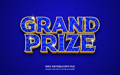 Grand Prize 3D text style effect	
