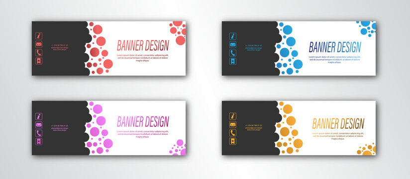 Abstract banner template. Editable vector illustration