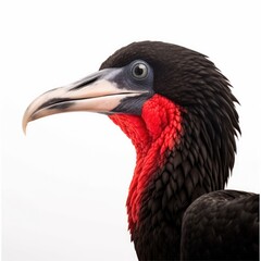 Obraz premium Magnificent frigatebird bird isolated on white background.r